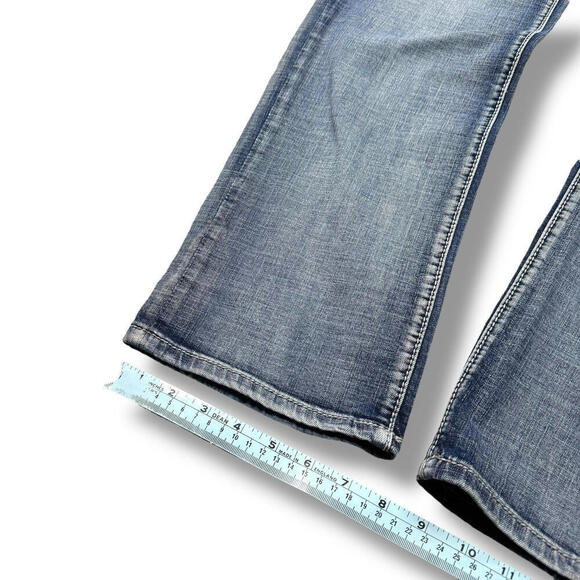 BLK.8 DNM Slim Fit Low Waist Distressed Jeans Light Wash 36x32 Straight Leg Blue - Picture 10 of 11